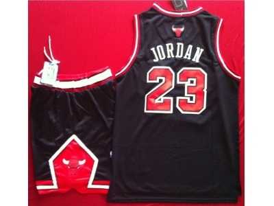 nike nba chicago bulls #23 jordan black[Suits]