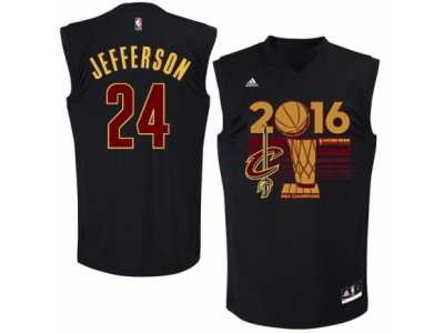 Men's Adidas Cleveland Cavaliers #24 Richard Jefferson Swingman Black 2016 Finals Champions NBA Jersey