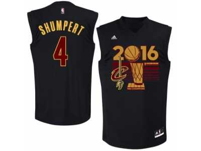 Men's Adidas Cleveland Cavaliers #4 Iman Shumpert Authentic Black 2016 Finals Champions NBA Jersey