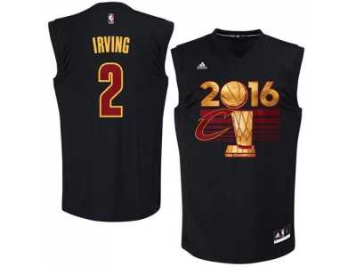 Men\'s Cleveland Cavaliers #2 Kyrie Irving Black 2016 NBA Finals Champions Stitched NBA Jersey