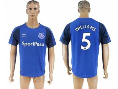 Everton #5 Williams Home Soccer Club Jersey