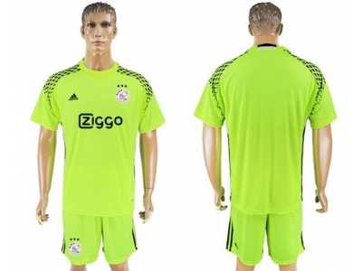 Ajax Blank Shiny Green Goalkeeper Soccer Club Jersey