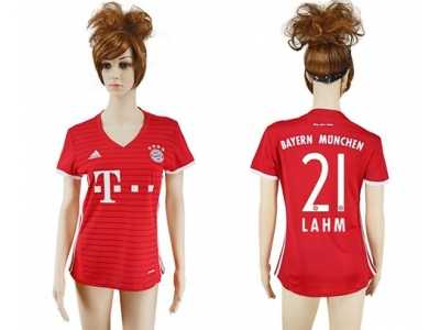 Women's Bayern Munchen #21 Lahm Home Soccer Club Jersey