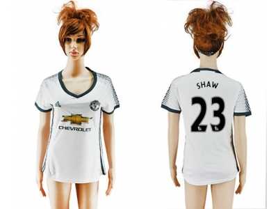 Women's Manchester United #23 Shaw Sec Away Soccer Club Jersey