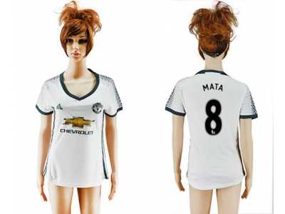 Women's Manchester United #8 Mata Sec Away Soccer Club Jersey