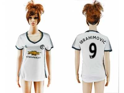Women's Manchester United #9 Ibrahimovic Sec Away Soccer Club Jersey