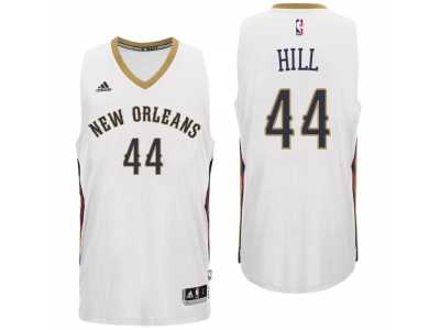 Men New Orleans Pelicans #44 Solomon Hill Home White New Swingman Jersey