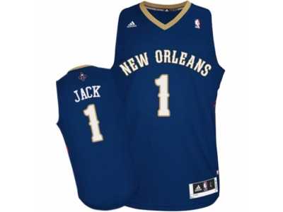 Men's Adidas New Orleans Pelicans #1 Jarrett Jack Authentic Navy Blue Road NBA Jersey