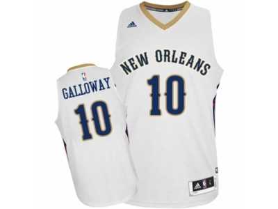 Men's Adidas New Orleans Pelicans #10 Langston Galloway Authentic White Home NBA Jersey