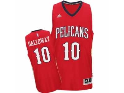 Men's Adidas New Orleans Pelicans #10 Langston Galloway Swingman Red Alternate NBA Jersey