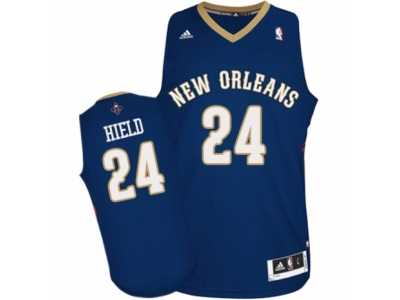 Men's Adidas New Orleans Pelicans #24 Buddy Hield Authentic Navy Blue Road NBA Jersey