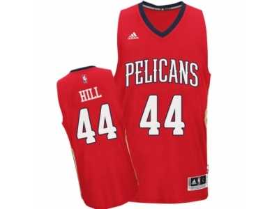 Men's Adidas New Orleans Pelicans #44 Solomon Hill Authentic Red Alternate NBA Jersey