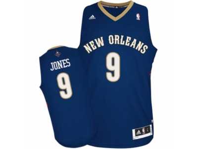 Men's Adidas New Orleans Pelicans #9 Terrence Jones Authentic Navy Blue Road NBA Jersey