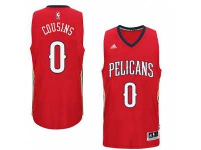 Men's New Orleans Pelicans #0 DeMarcus Cousins adidas Red Player Swingman Jersey