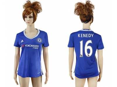 Women's Chelsea #16 Kenedy Home Soccer Club Jersey