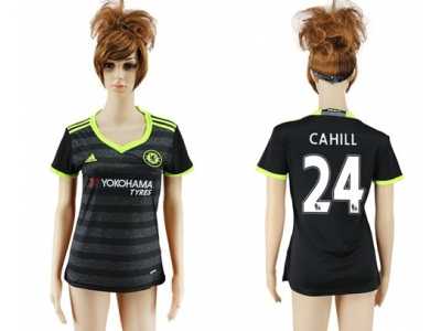 Women's Chelsea #24 Cahill Away Soccer Club Jersey