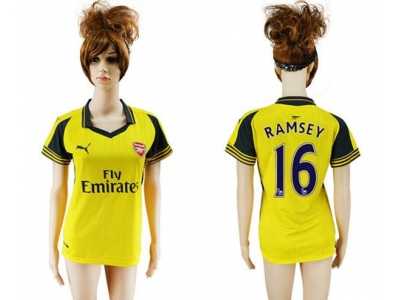 Women's Arsenal #16 Ramsey Away Soccer Club Jersey