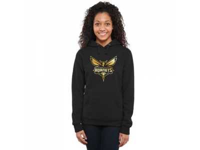 Women's Charlotte Hornets Gold Collection Pullover Hoodie Black