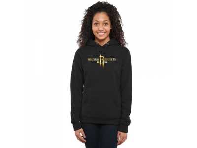 Women''s Houston Rockets Gold Collection Pullover Hoodie Black