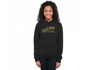 Women''s Utah Jazz Gold Collection Pullover Hoodie Black