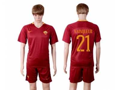 Roma #21 Vainqueur Red Home Soccer Club Jersey