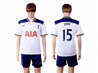 Tottenham Hotspur #15 Dier White Home Soccer Club Jersey