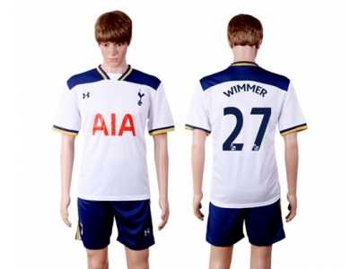 Tottenham Hotspur #27 Wimmer White Home Soccer Club Jersey