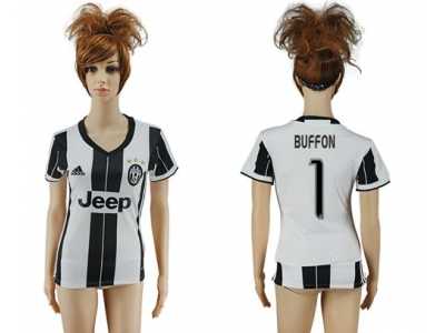 Women's Juventus #1 Buffon Home Soccer Club Jersey