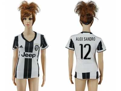 Women's Juventus #12 Alex Sandro Home Soccer Club Jersey
