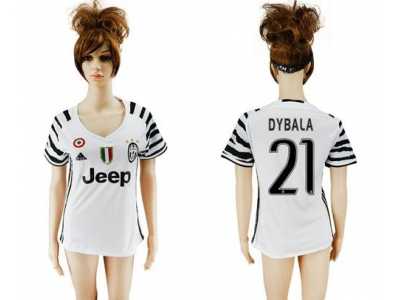 Women's Juventus #21 Dybala Sec Away Soccer Club Jersey