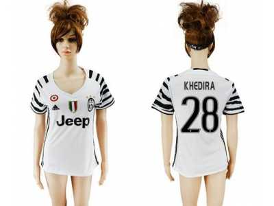 Women's Juventus #28 Khedira Sec Away Soccer Club Jersey