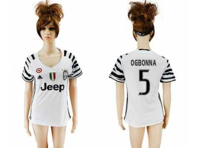 Women's Juventus #5 Ogbonna Sec Away Soccer Club Jerse