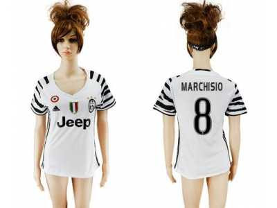 Women's Juventus #8 Marchisio Sec Away Soccer Club Jersey