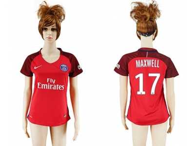 Women's Paris Saint-Germain #17 Maxwell Away Soccer Club Jersey