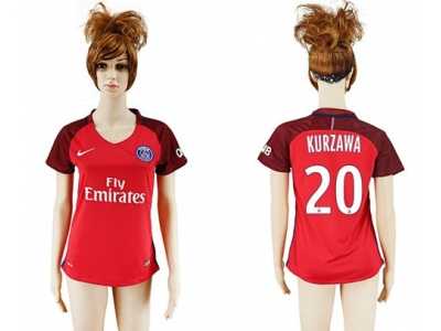 Women's Paris Saint-Germain #20 Kurzawa Away Soccer Club Jersey