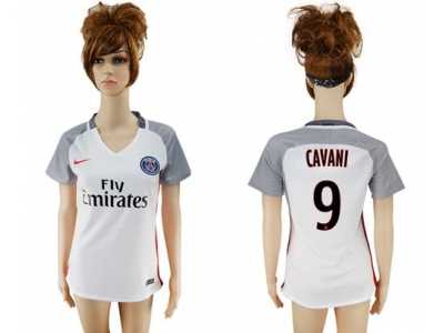 Women's Paris Saint-Germain #9 Cavani Sec Away Soccer Club Jersey