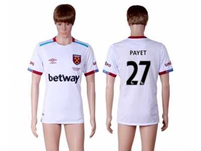 West Ham United #27 Payet Away Soccer Club Jersey