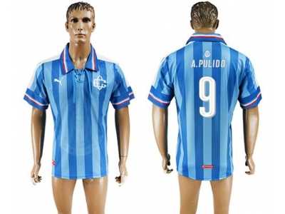 Guadalajara #9 A.Pulido Blue Soccer Club Jersey