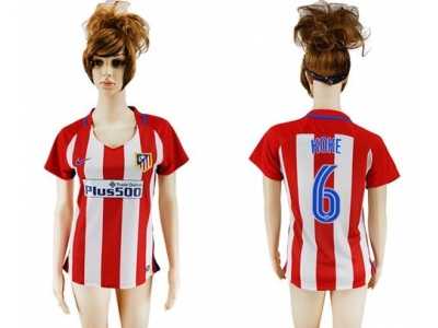 Women's Atletico Madrid #6 Koke Home Soccer Club Jersey