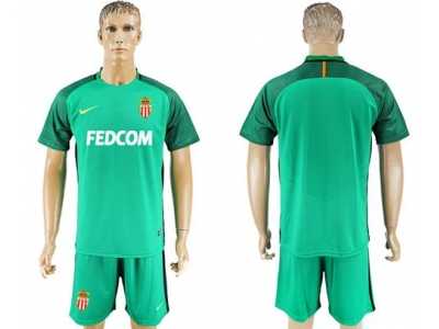 Monaco Blank Green Goalkeeper Soccer Club Jersey