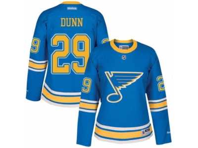 Women's Reebok St. Louis Blues #29 Vince Dunn Authentic Blue 2017 Winter Classic NHL Jersey