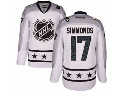 Women's Reebok Philadelphia Flyers #17 Wayne Simmonds Authentic White Metropolitan Division 2017 All-Star NHL Jersey