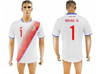 Costa Rica #1 Navas K. Away Soccer Country Jersey