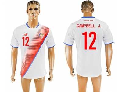 Costa Rica #12 Campbell J. Away Soccer Country Jersey
