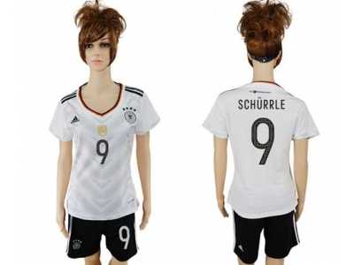 Women's Germany #9 Schurrle White Home Soccer Country Jersey