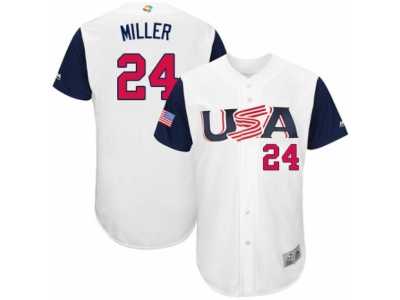 Youth USA Baseball Majestic #24 Andrew Miller White 2017 World Baseball Classic Authentic Team Jersey