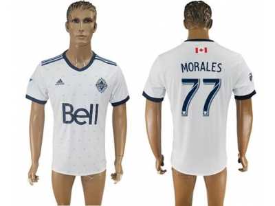 Vancouver Whitecaps FC #77 Morales Home Soccer Club Jersey