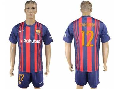 Barcelona #12 Rafinha Home Soccer Club Jerseys
