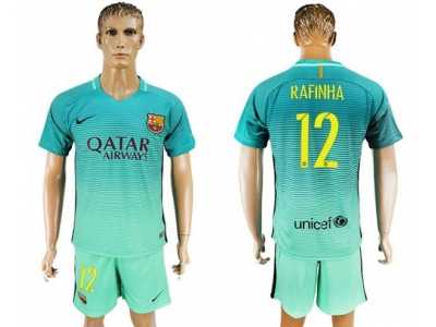 Barcelona #12 Rafinha Sec Away Soccer Club Jersey