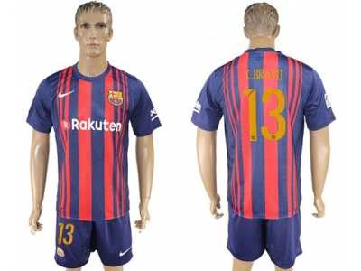 Barcelona #13 C.Bravo Home Soccer Club Jerseys